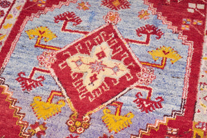 4x6 Red Vintage Turkish Area Rug