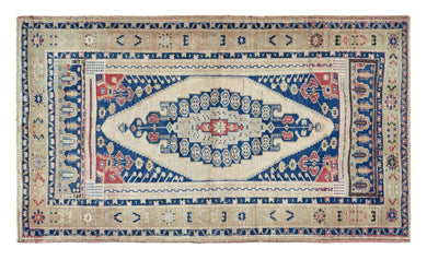 4x7 Colorful Old & Vintage Turkish Area Rug