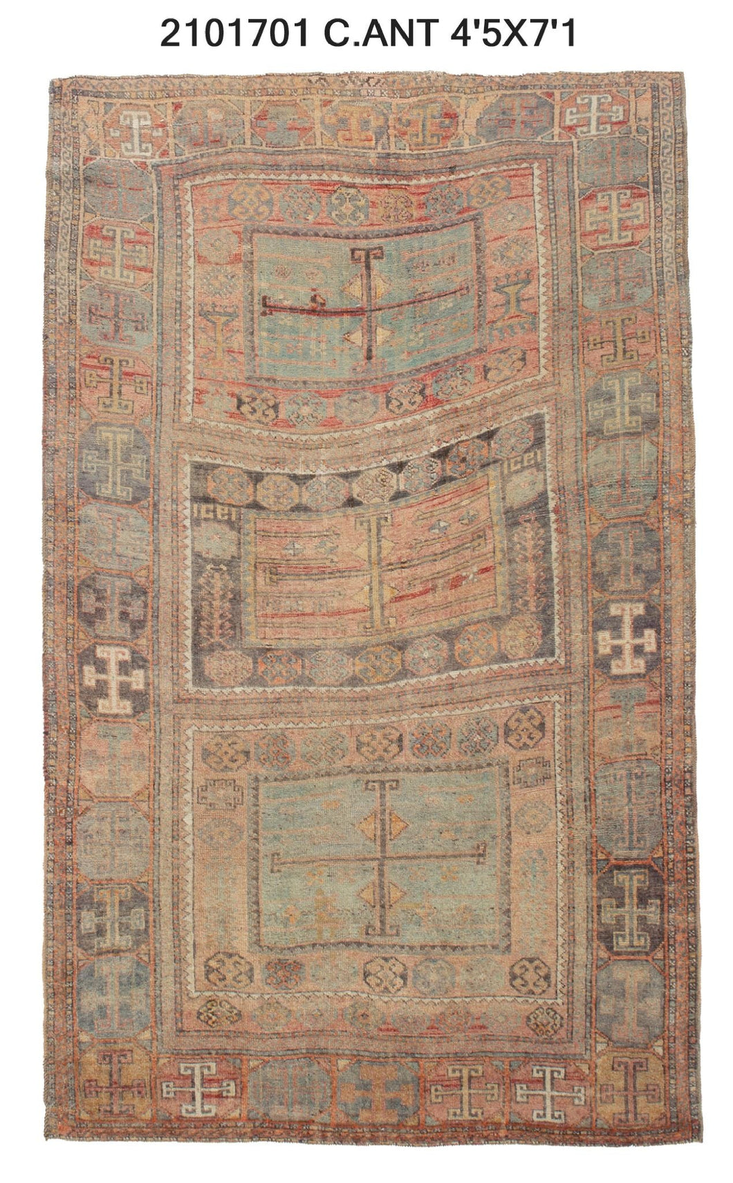 4x7 Old & Vintage Turkish Area Rug