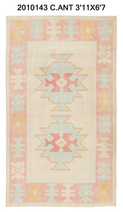 4x7 Old & Vintage Turkish Area Rug