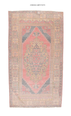 4x7 Old & Vintage Turkish Area Rug
