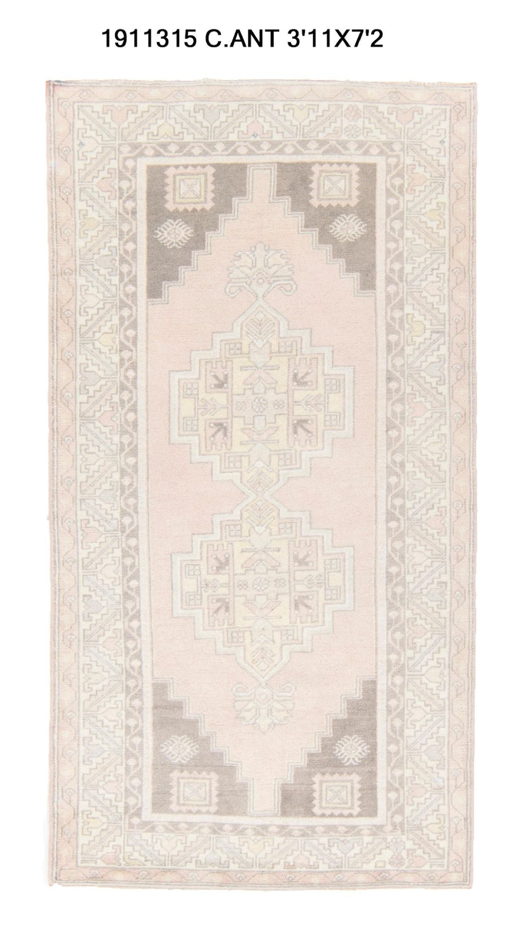 4x7 Old& Vintage Turkish Area Rug