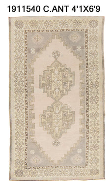 4x7 Old & Vintage Turkish Area Rug