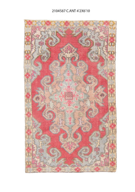 4x7 Old & Vintage Turkish Area Rug