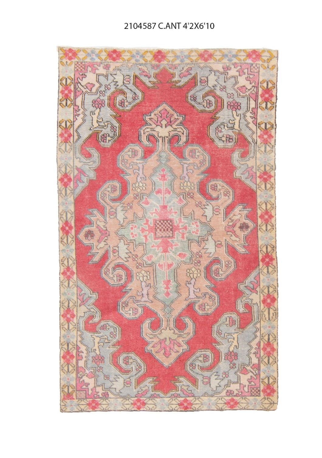 4x7 Old & Vintage Turkish Area Rug