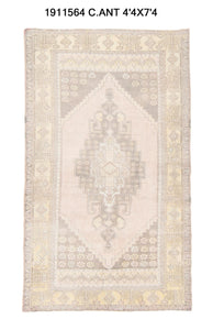 4x7 Old & Vintage Turkish Area Rug
