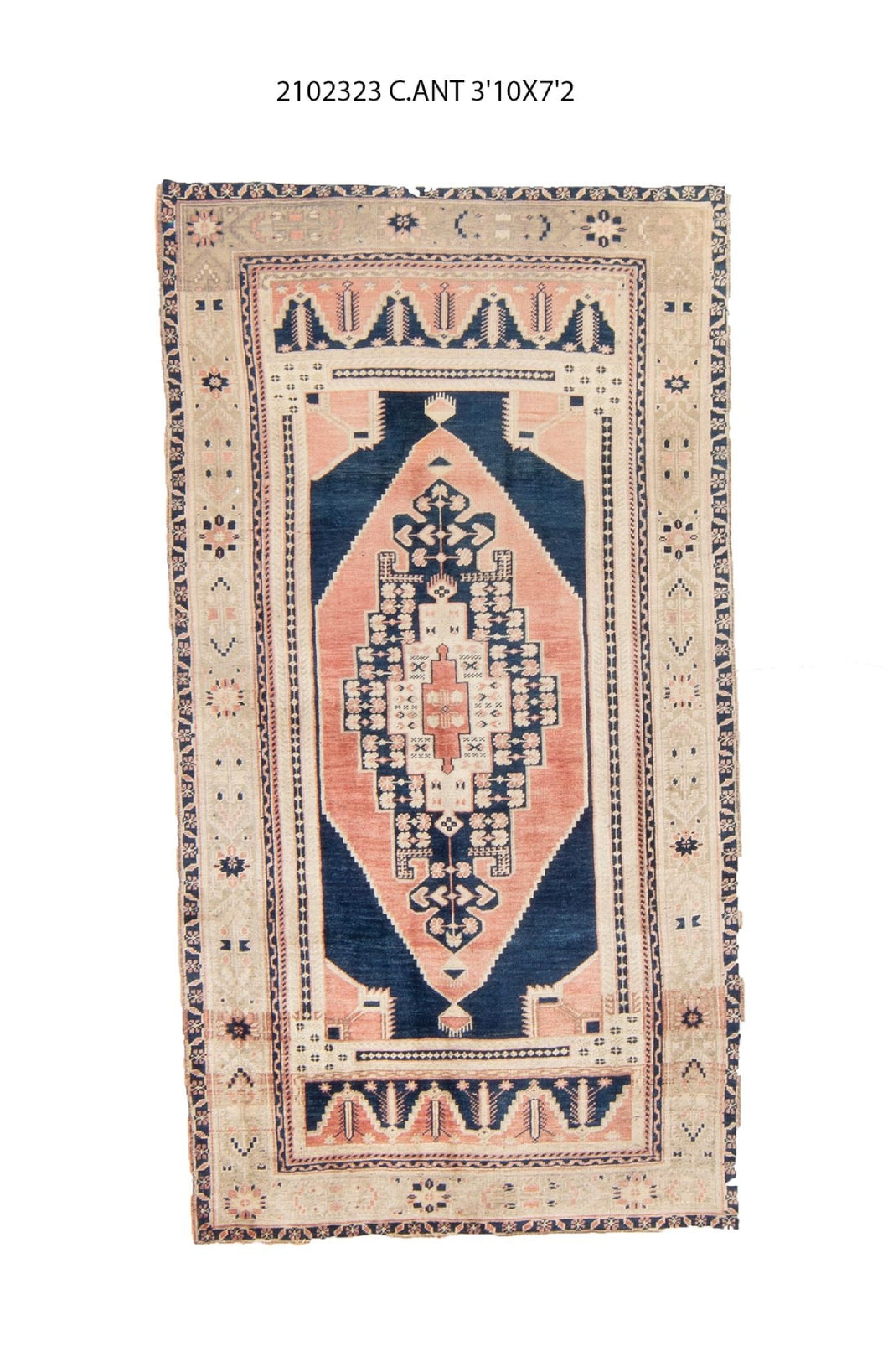 4x7 Old & Vintage Turkish Area Runner Rug