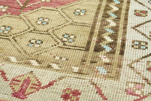 4x7 Colorful Old & Vintage Turkish Area Rug