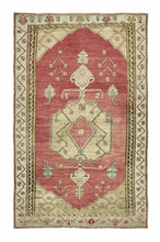 4x7 Colorful Old & Vintage Turkish Area Rug