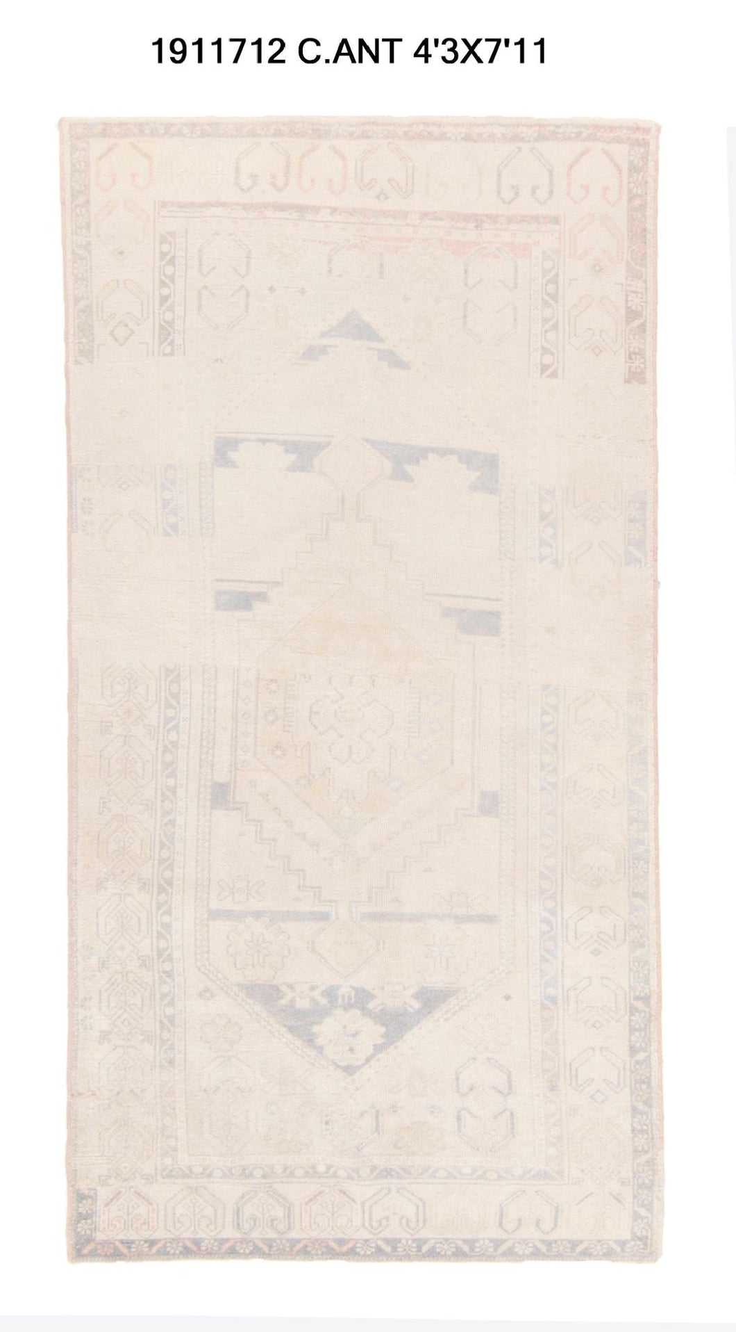 4x8 Old& Vintage Turkish Area Rug