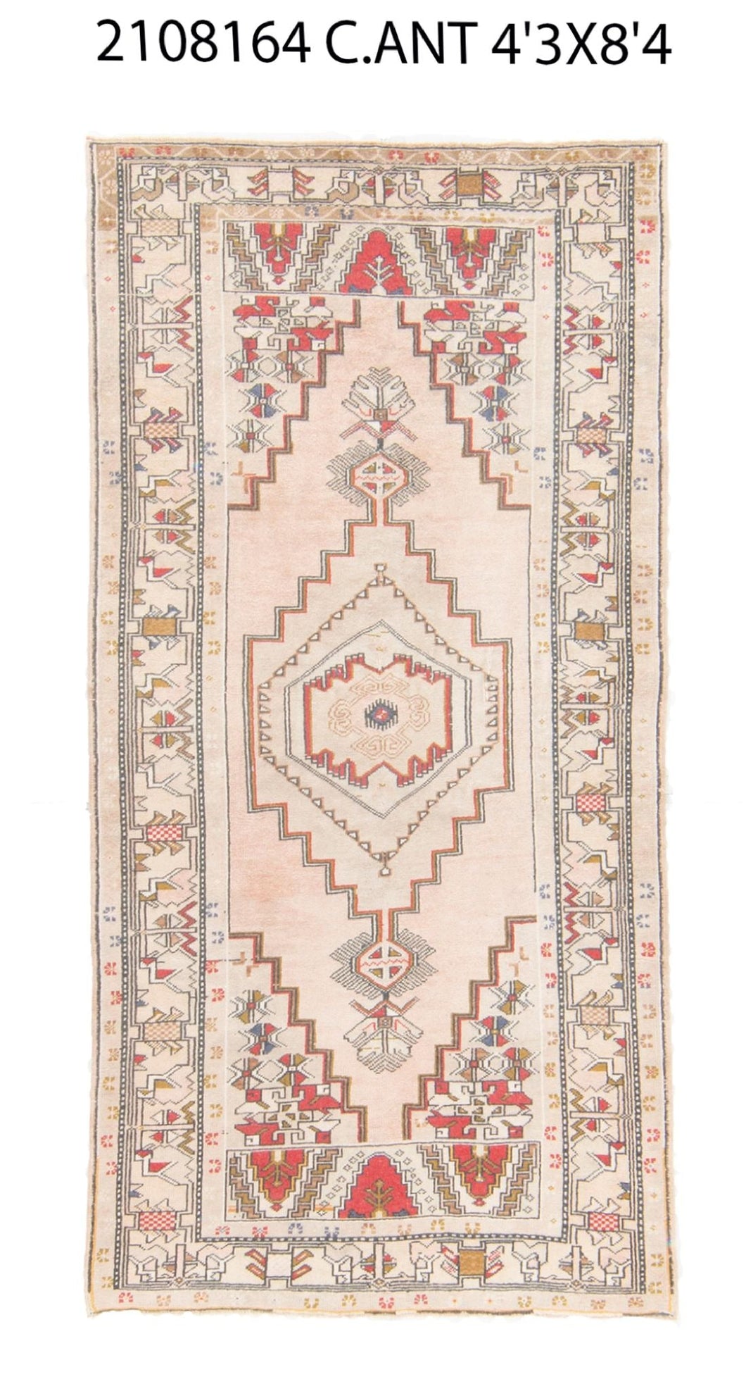 4x8 Old& Vintage Turkish Area Rug