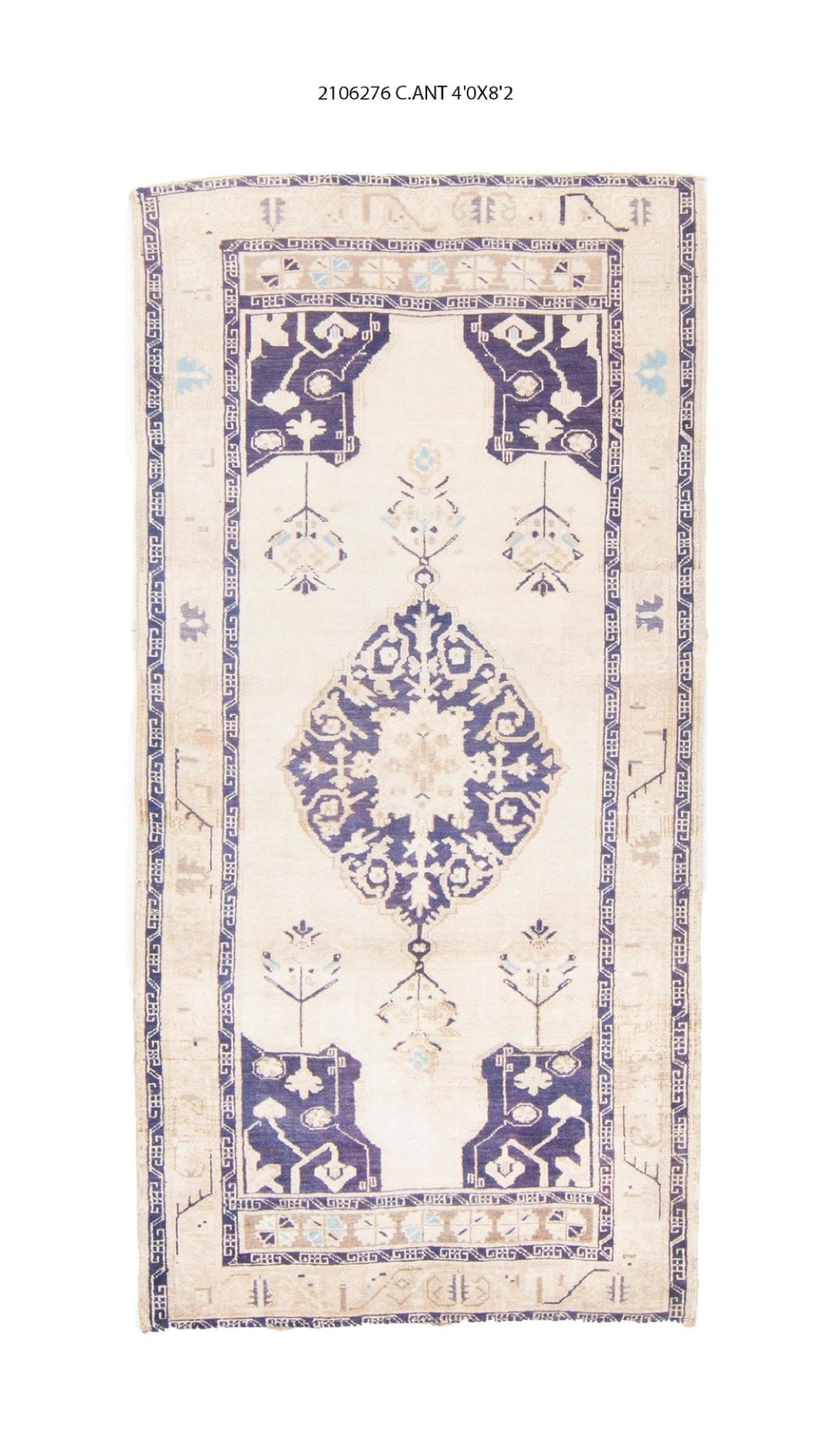 4x8 Old& Vintage Turkish Area Rug