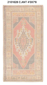 4x8 Old & Vintage Turkish Area Rug