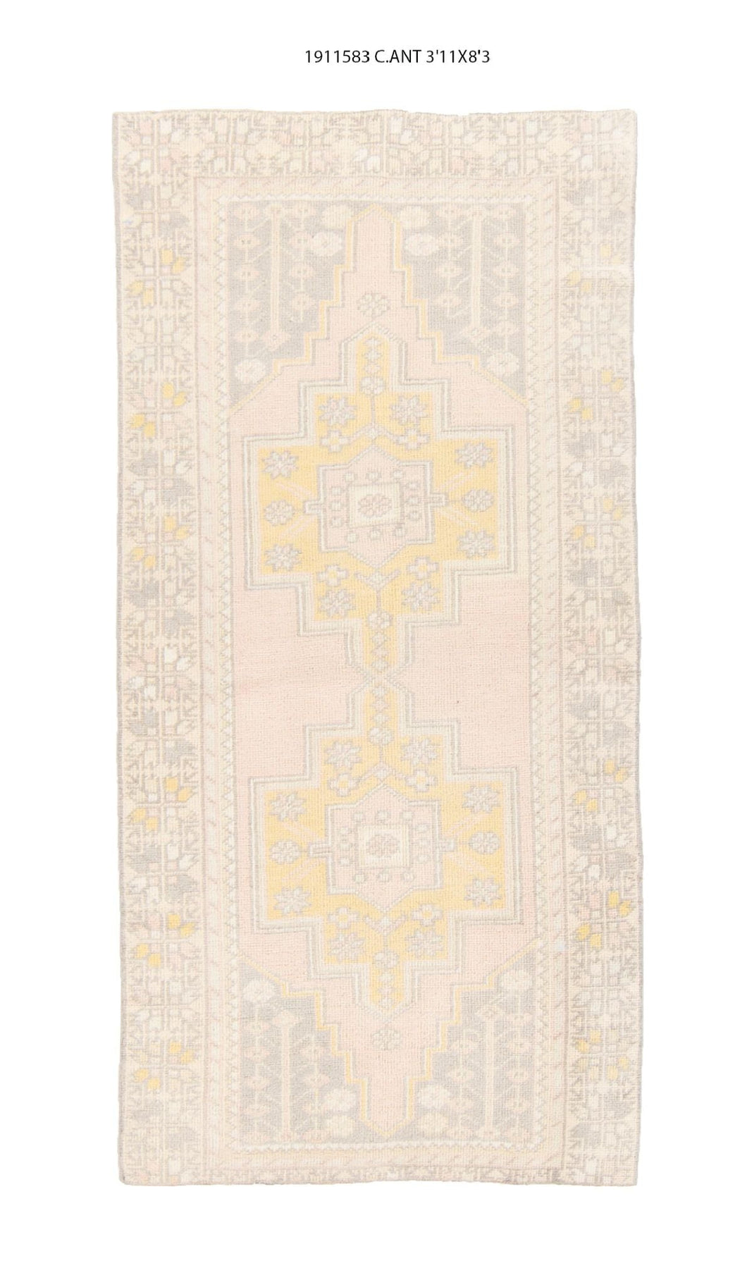 4x8 Old & Vintage Turkish Area Rug