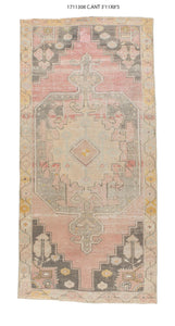 4x8 Old & Vintage Turkish Area Runner Rug