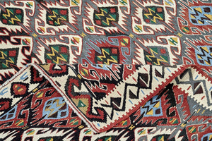 4x8 Red Vintage Turkish Area Rug