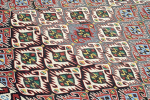 4x8 Red Vintage Turkish Area Rug