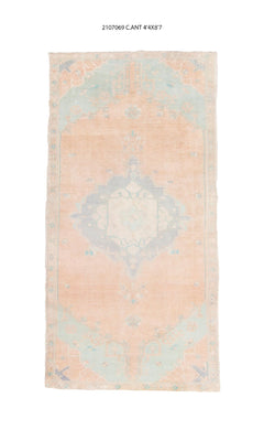 4x9 Old & Vintage Turkish Area Rug