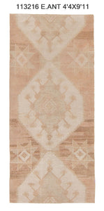 4x9 Old & Vintage Turkish Area Rug