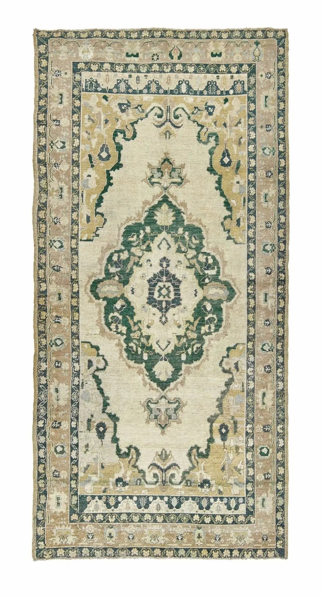 4x9 Colorful Old & Vintage Turkish Area Rug