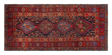 5x10 Colorful Old & Vintage Turkish Area Rug