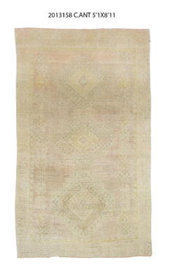 5x10 Colorful Vintage Turkish Area Rug