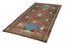 5x10 Red Vintage Turkish Area Rug