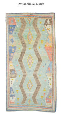 5x10 Yellow Modern Oushak Area Rug