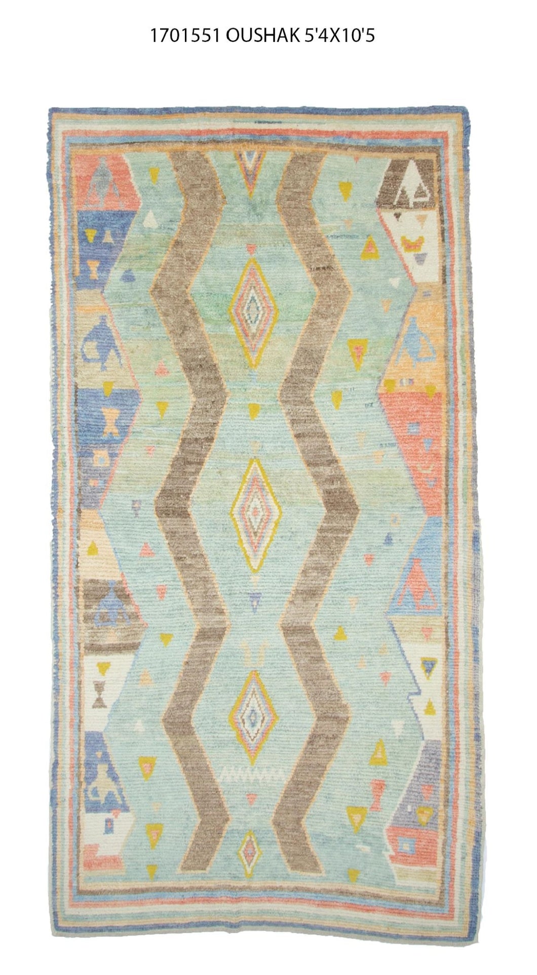5x10 Yellow Modern Oushak Area Rug