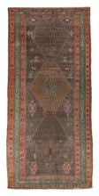 5x11 Colorful Vintage Turkish Area Rug