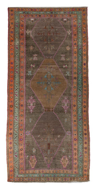 5x11 Colorful Vintage Turkish Area Rug