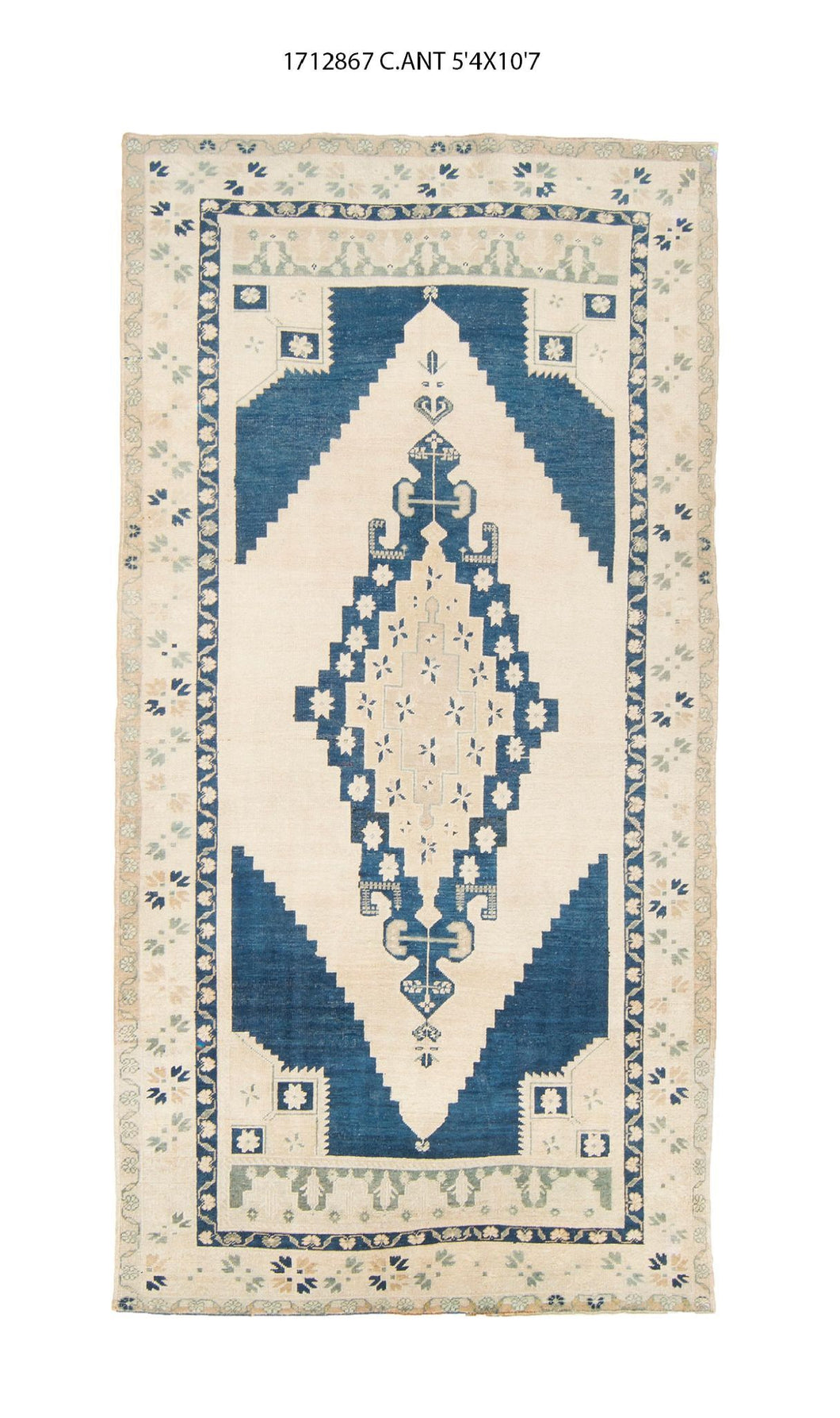 5x11 Old & Vintage Turkish Area Rug