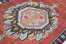 5x11 Red Vintage Turkish Runner Rug