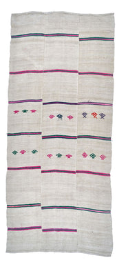 5x12 Colorful Vintage Turkish Runner Rug
