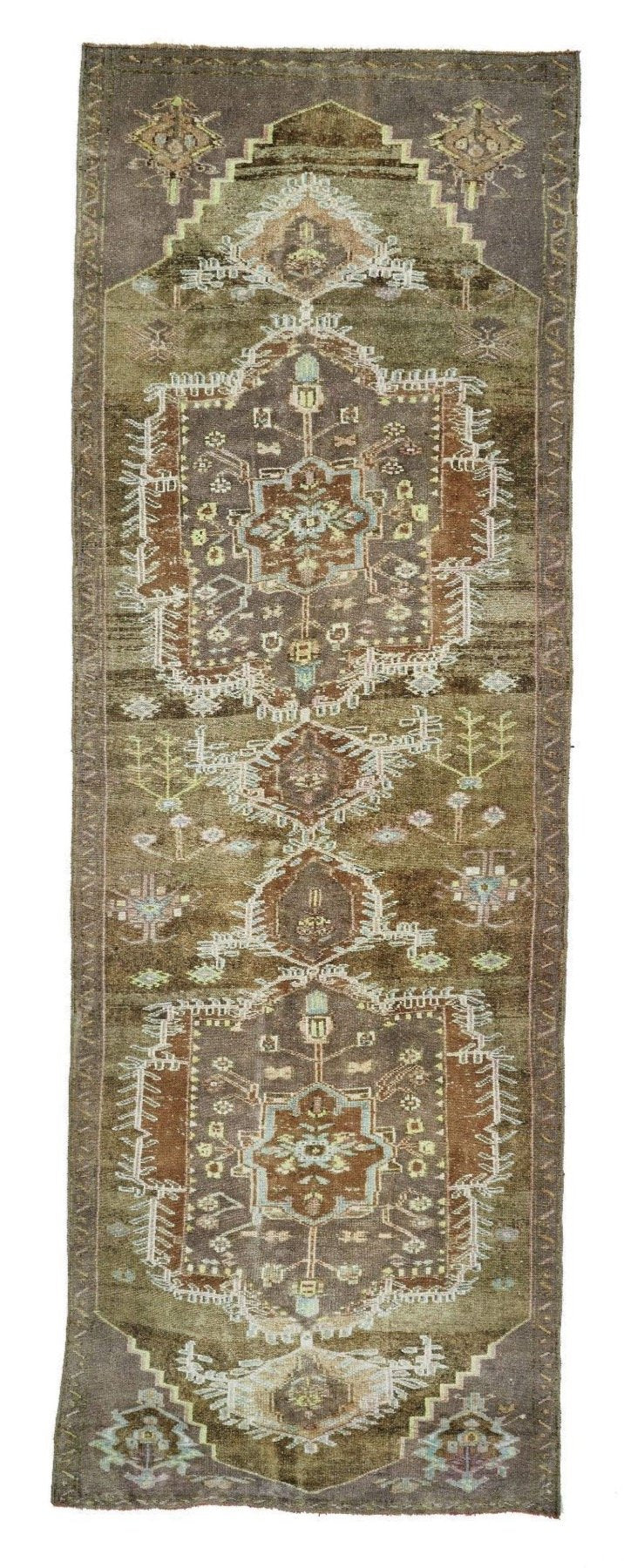 5x14 Colorful Vintage Turkish Runner Rug