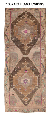 5x14 Old & Vintage Turkish Area Rug