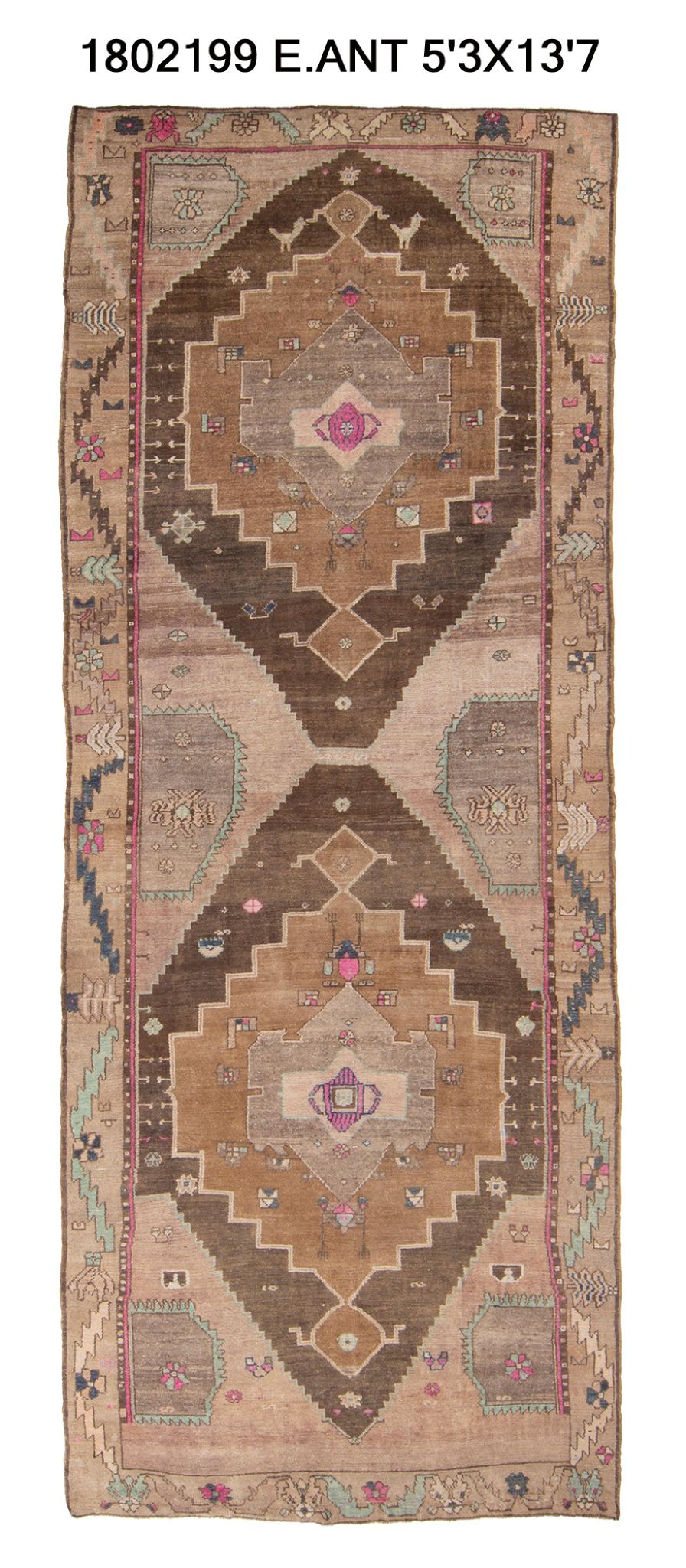 5x14 Old & Vintage Turkish Area Rug