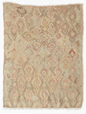 5x6 Colorful Vintage Turkish Area Rug