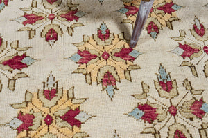5x9 Beige Old & Vintage Turkish Area Rug