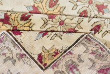 5x9 Beige Old & Vintage Turkish Area Rug