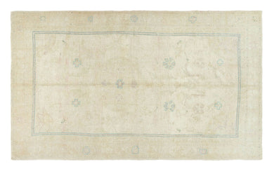 5x9 Beige Old & Vintage Turkish Area Rug