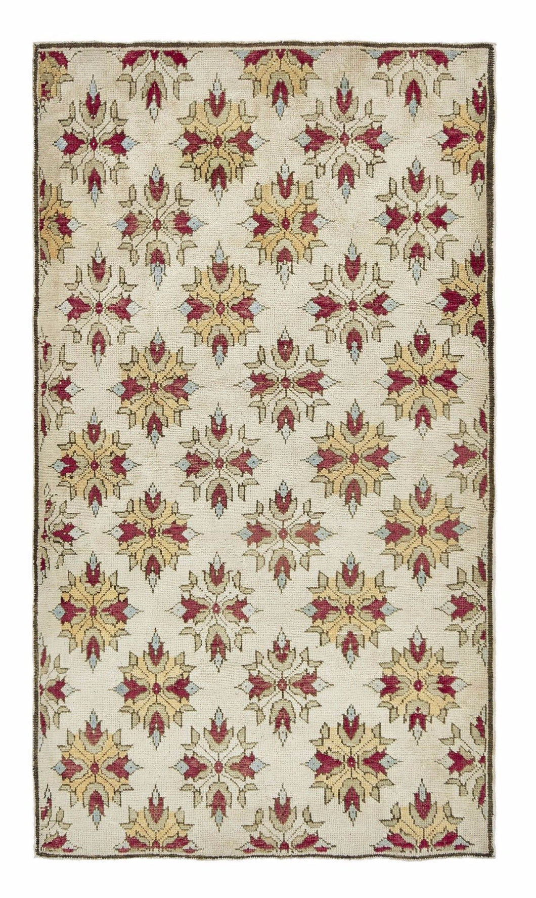 5x9 Beige Old & Vintage Turkish Area Rug