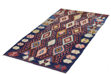 5x9 Blue Vintage Turkish Area Rug