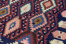 5x9 Blue Vintage Turkish Area Rug