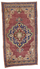 5x9 Blue Vintage Turkish Area Rug
