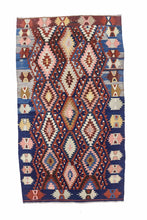 5x9 Blue Vintage Turkish Area Rug