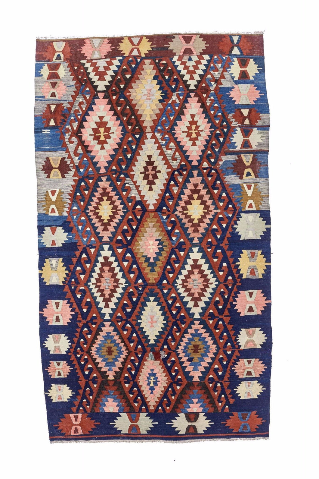 5x9 Blue Vintage Turkish Area Rug