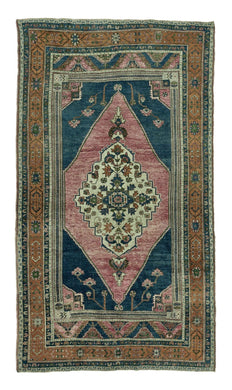 5x9 Colorful Old & Vintage Turkish Area Rug