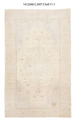 5x9 Colorful Vintage Turkish Area Rug