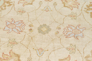 5x9 Ivory & White Modern Oushak Area Rug